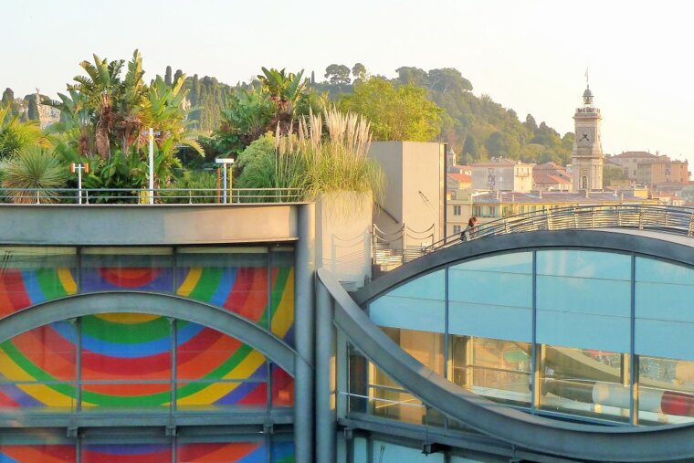 view on the roof of the modern art museum