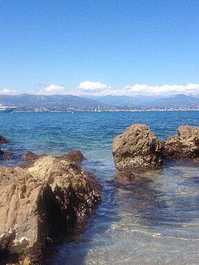 Warm sunshine in early November on the Cote d'Azur